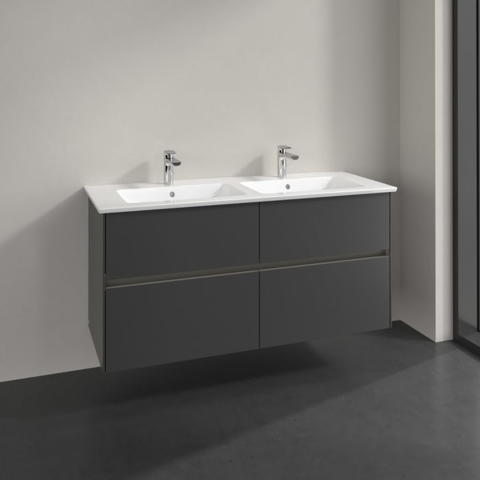 Villeroy & Boch Collaro Waschtischunterschrank 126,1 x 61 cm , mit LED-Beleuchtung, mit 4 Auszügen