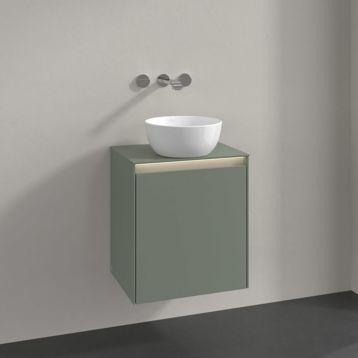 Villeroy & Boch Collaro Waschtischunterschrank 50 x 54,8 cm , mit LED-Beleuchtung, mit 1 Tür, Anschlag rechts