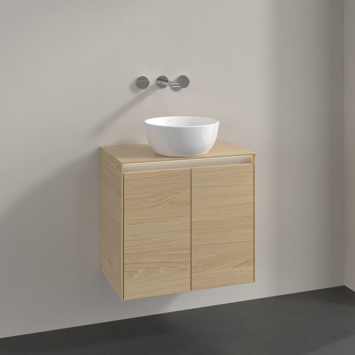 Villeroy & Boch Collaro Waschtischunterschrank 60 x 54,8 cm , mit LED-Beleuchtung, mit 2 Türen