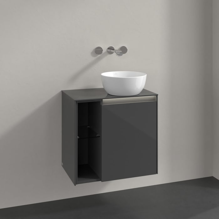 Villeroy & Boch Collaro Waschtischunterschrank 60 x 54,8 cm , mit LED-Beleuchtung, mit 1 Tür, Anschlag rechts