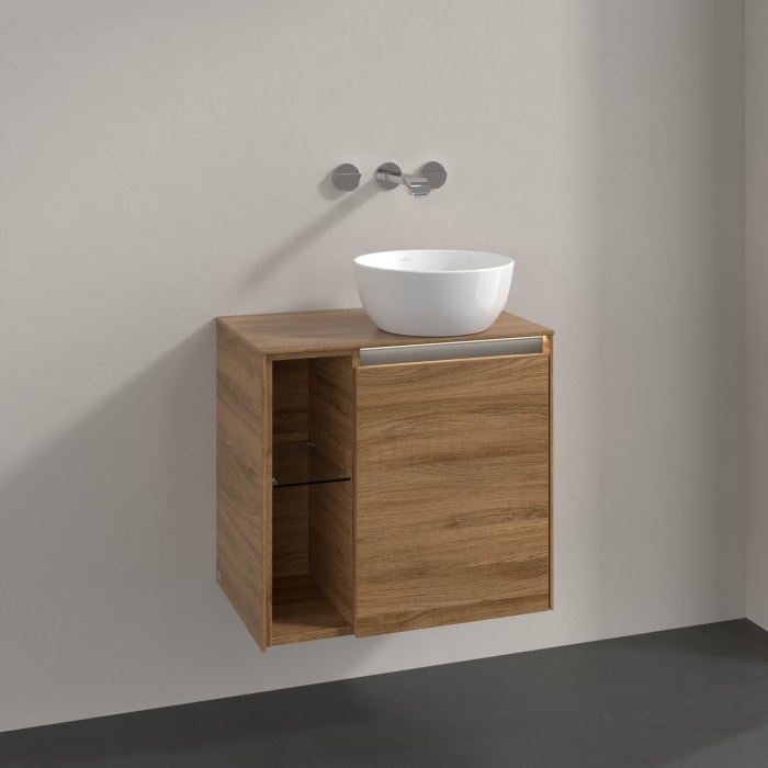 Villeroy & Boch Collaro Waschtischunterschrank 60 x 54,8 cm , mit LED-Beleuchtung, mit 1 Tür, Anschlag rechts