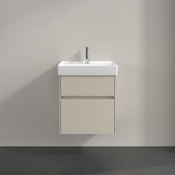 Villeroy & Boch Collaro Waschtischunterschrank 51 x 54,6 cm , mit LED-Beleuchtung, mit 2 Auszügen