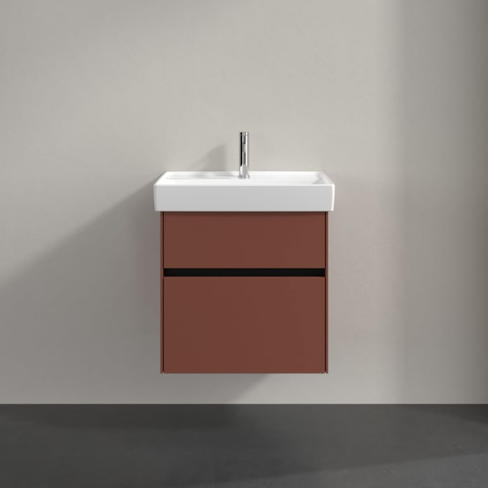 Villeroy & Boch Collaro Waschtischunterschrank 55,4 x 54,6 cm , mit LED-Beleuchtung, mit 2 Auszügen