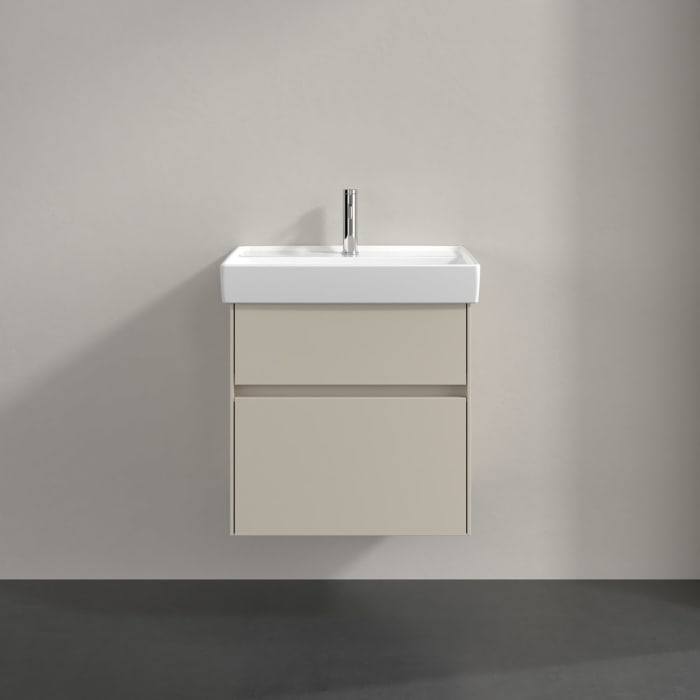 Villeroy & Boch Collaro Waschtischunterschrank 55,4 x 54,6 cm , mit LED-Beleuchtung, mit 2 Auszügen