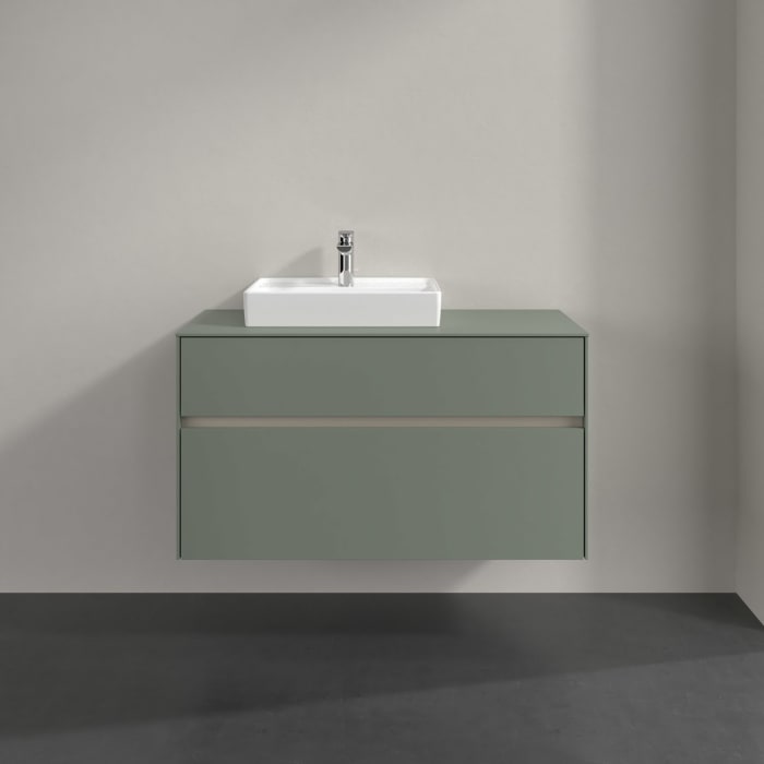 Villeroy & Boch Collaro Waschtischunterschrank 100 x 54,8 cm , mit LED-Beleuchtung, mit 2 Auszügen