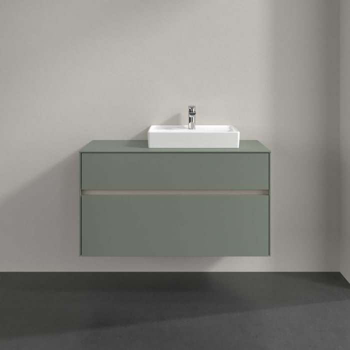 Villeroy & Boch Collaro Waschtischunterschrank 100 x 54,8 cm , mit LED-Beleuchtung, mit 2 Auszügen