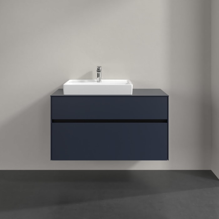 Villeroy & Boch Collaro Waschtischunterschrank 100 x 54,8 cm , mit LED-Beleuchtung, mit 2 Auszügen