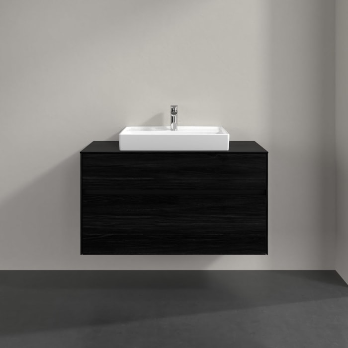 Villeroy & Boch Collaro Waschtischunterschrank 100 x 54,8 cm , mit LED-Beleuchtung, mit 2 Auszügen