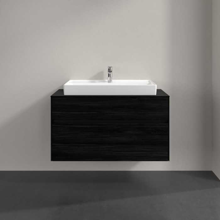 Villeroy & Boch Collaro Waschtischunterschrank 100 x 54,8 cm , mit LED-Beleuchtung, mit 2 Auszügen