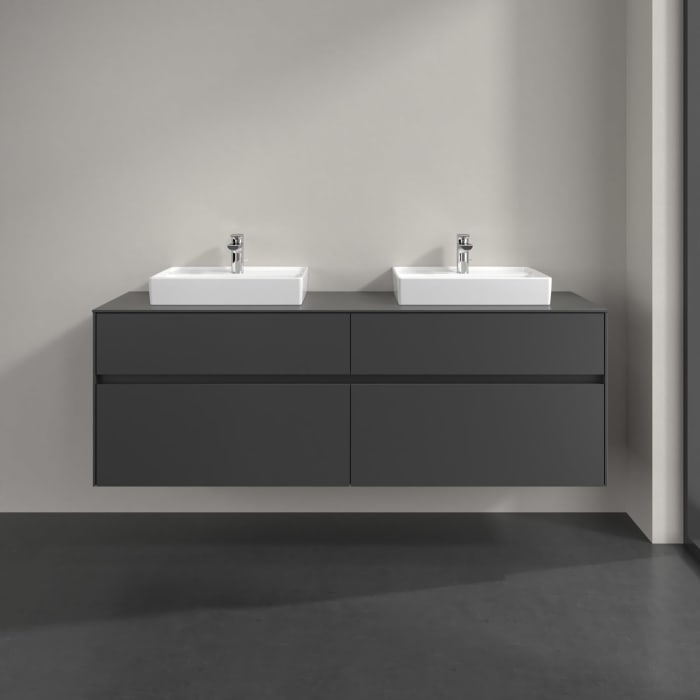 Villeroy & Boch Collaro Waschtischunterschrank 160 x 54,8 cm , mit LED-Beleuchtung, mit 4 Auszügen