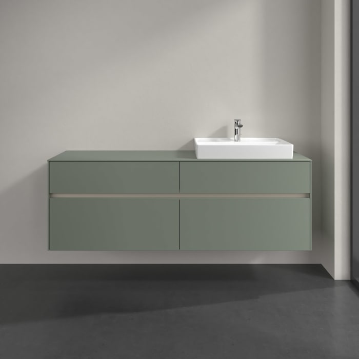 Villeroy & Boch Collaro Waschtischunterschrank 160 x 54,8 cm , mit LED-Beleuchtung, mit 4 Auszügen