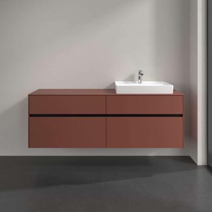 Villeroy & Boch Collaro Waschtischunterschrank 160 x 54,8 cm , mit LED-Beleuchtung, mit 4 Auszügen