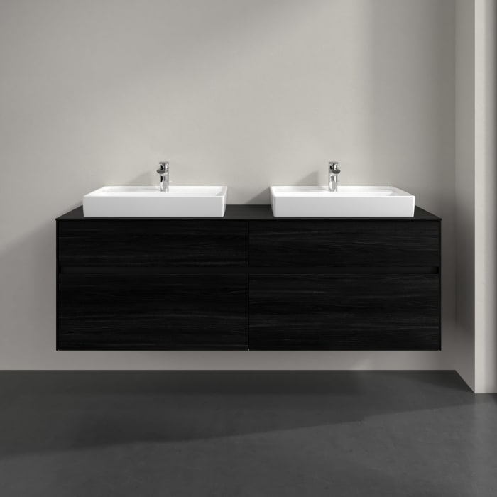 Villeroy & Boch Collaro Waschtischunterschrank 160 x 54,8 cm , mit LED-Beleuchtung, mit 4 Auszügen