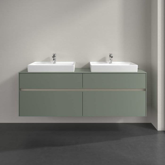 Villeroy & Boch Collaro Waschtischunterschrank 160 x 54,8 cm , mit LED-Beleuchtung, mit 4 Auszügen