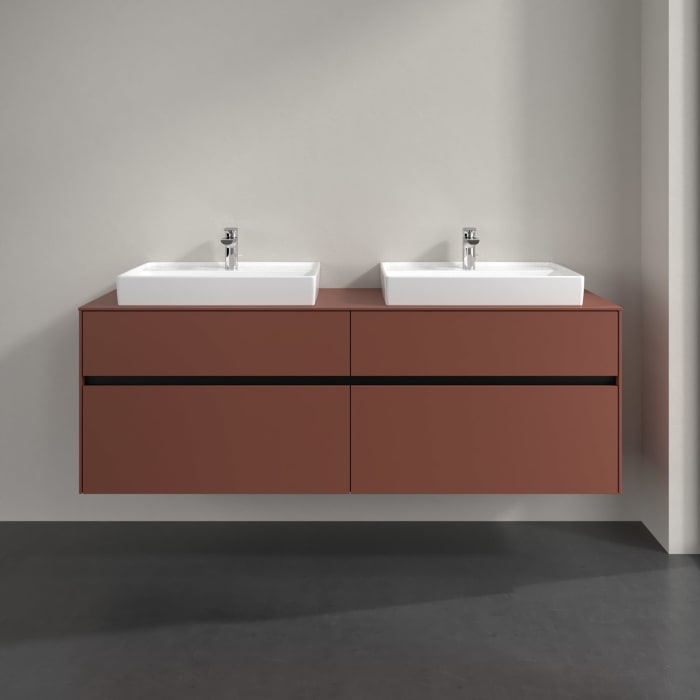 Villeroy & Boch Collaro Waschtischunterschrank 160 x 54,8 cm , mit LED-Beleuchtung, mit 4 Auszügen