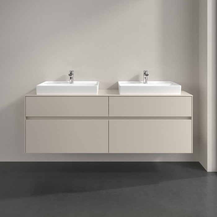 Villeroy & Boch Collaro Waschtischunterschrank 160 x 54,8 cm , mit LED-Beleuchtung, mit 4 Auszügen