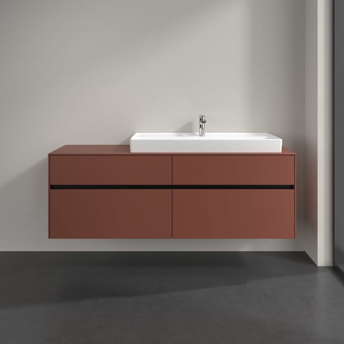 Villeroy & Boch Collaro Waschtischunterschrank 160 x 54,8 cm , mit LED-Beleuchtung, mit 4 Auszügen