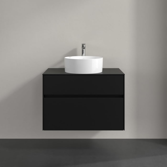 Villeroy & Boch Collaro Waschtischunterschrank 80 x 54,8 cm , mit LED-Beleuchtung, mit 2 Auszügen