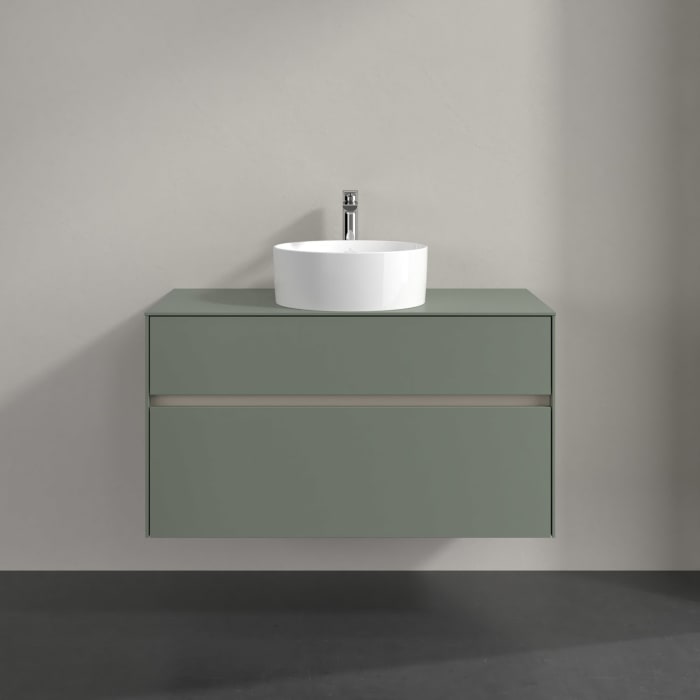 Villeroy & Boch Collaro Waschtischunterschrank 100 x 54,8 cm , mit LED-Beleuchtung, mit 2 Auszügen