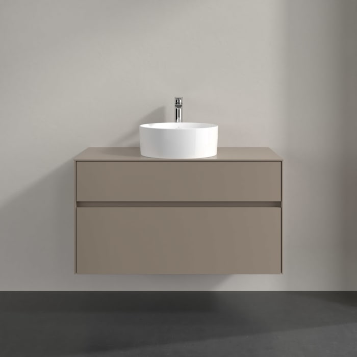 Villeroy & Boch Collaro Waschtischunterschrank 100 x 54,8 cm , mit LED-Beleuchtung, mit 2 Auszügen