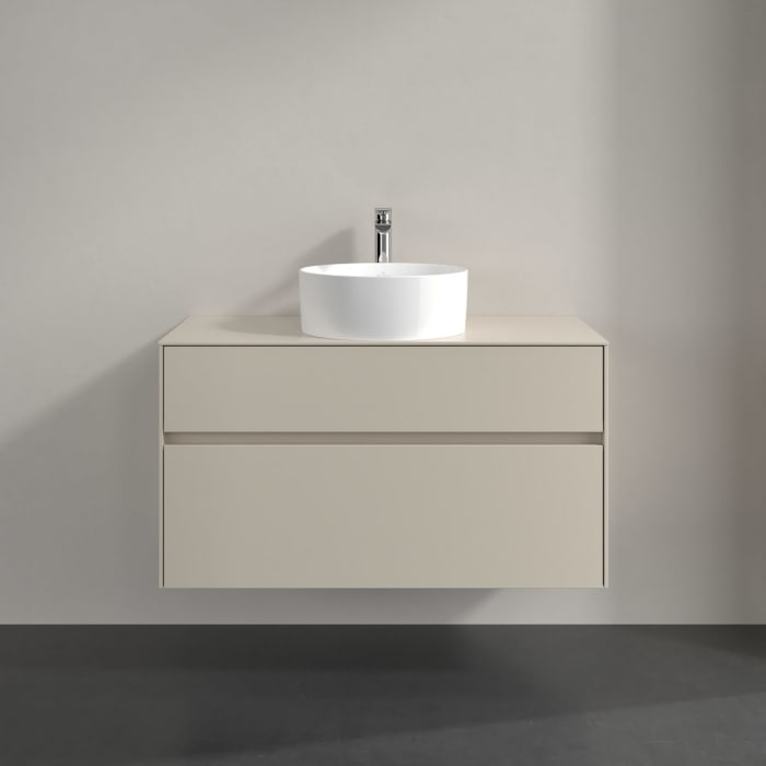 Villeroy & Boch Collaro Waschtischunterschrank 100 x 54,8 cm , mit LED-Beleuchtung, mit 2 Auszügen