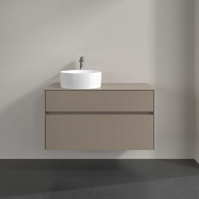 Villeroy & Boch Collaro Waschtischunterschrank 100 x 54,8 cm , mit LED-Beleuchtung, mit 2 Auszügen