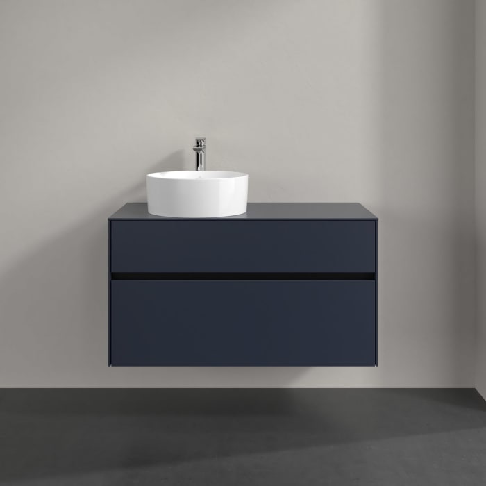 Villeroy & Boch Collaro Waschtischunterschrank 100 x 54,8 cm , mit LED-Beleuchtung, mit 2 Auszügen