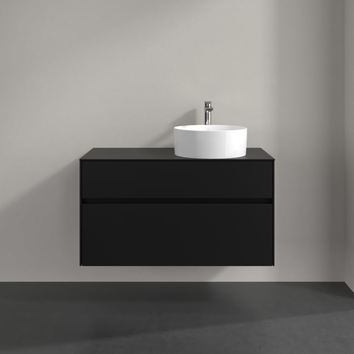 Villeroy & Boch Collaro Waschtischunterschrank 100 x 54,8 cm , mit LED-Beleuchtung, mit 2 Auszügen