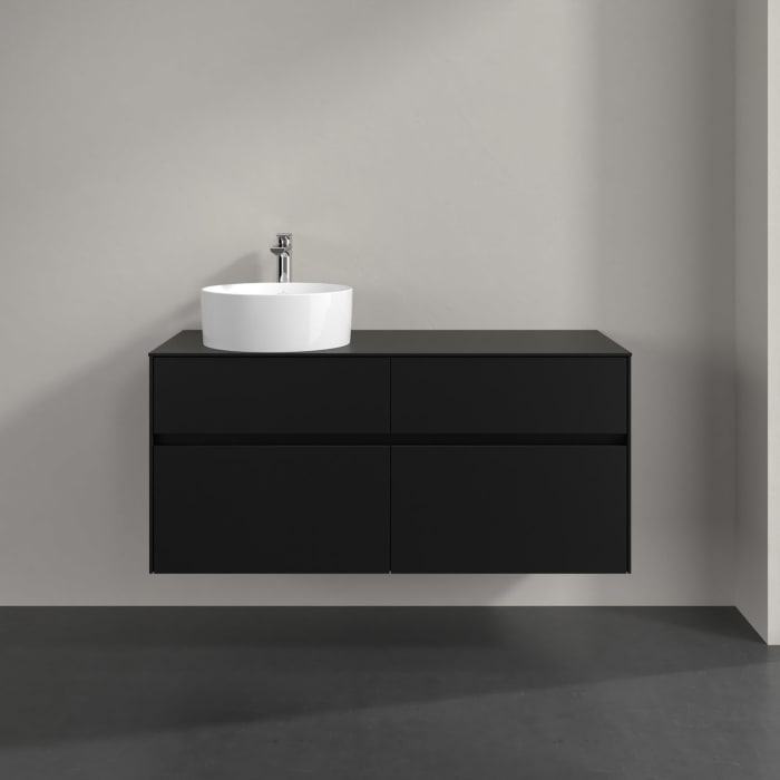 Villeroy & Boch Collaro Waschtischunterschrank 120 x 54,8 cm , mit LED-Beleuchtung, mit 4 Auszügen