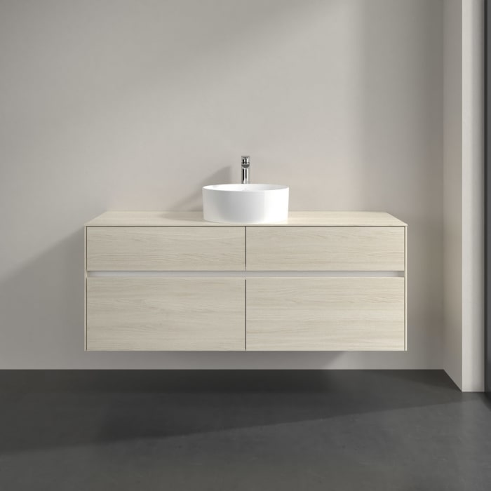 Villeroy & Boch Collaro Waschtischunterschrank 140 x 54,8 cm , mit LED-Beleuchtung, mit 4 Auszügen