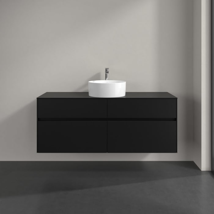 Villeroy & Boch Collaro Waschtischunterschrank 140 x 54,8 cm , mit LED-Beleuchtung, mit 4 Auszügen