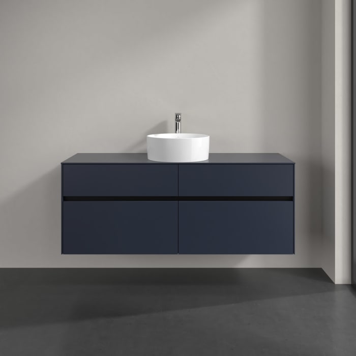 Villeroy & Boch Collaro Waschtischunterschrank 140 x 54,8 cm , mit LED-Beleuchtung, mit 4 Auszügen