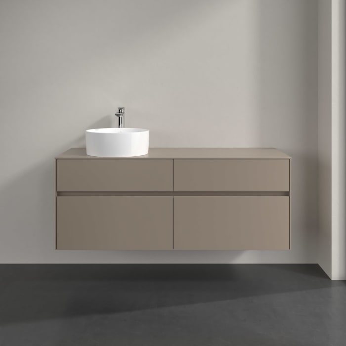 Villeroy & Boch Collaro Waschtischunterschrank 140 x 54,8 cm , mit LED-Beleuchtung, mit 4 Auszügen