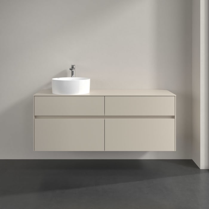 Villeroy & Boch Collaro Waschtischunterschrank 140 x 54,8 cm , mit LED-Beleuchtung, mit 4 Auszügen