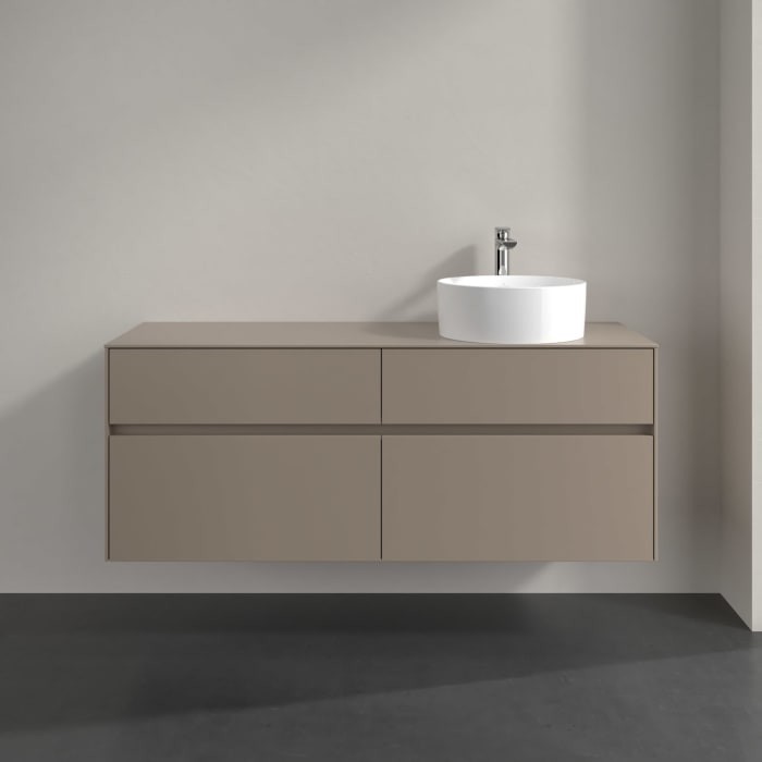 Villeroy & Boch Collaro Waschtischunterschrank 140 x 54,8 cm , mit LED-Beleuchtung, mit 4 Auszügen