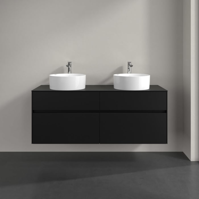 Villeroy & Boch Collaro Waschtischunterschrank 140 x 54,8 cm , mit LED-Beleuchtung, mit 4 Auszügen