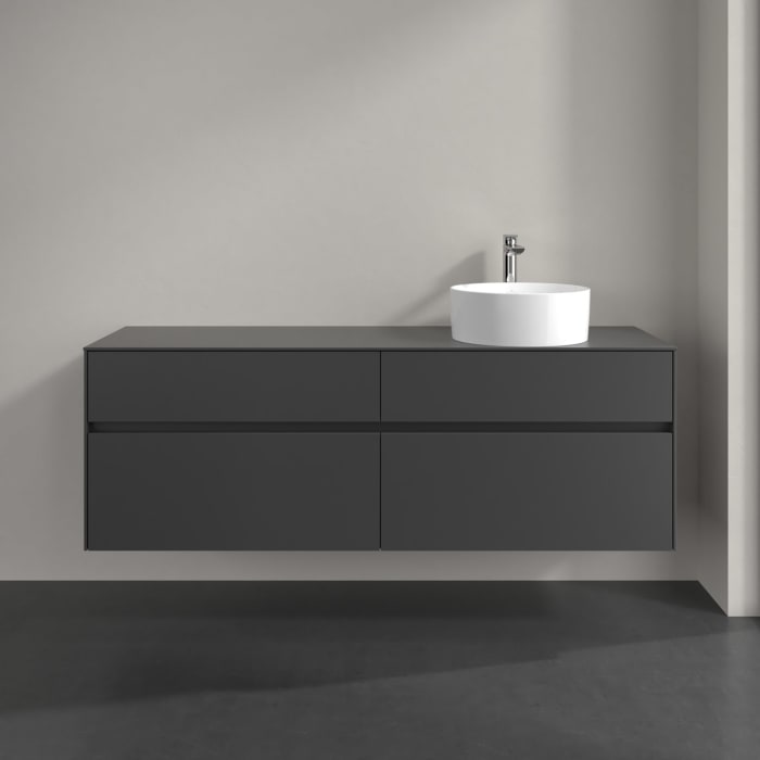 Villeroy & Boch Collaro Waschtischunterschrank 160 x 54,8 cm , mit LED-Beleuchtung, mit 4 Auszügen