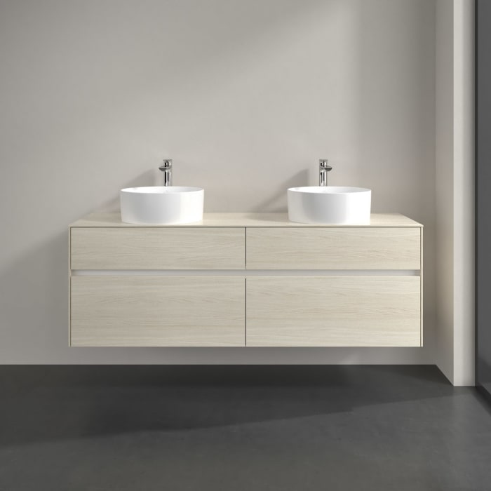 Villeroy & Boch Collaro Waschtischunterschrank 160 x 54,8 cm , mit LED-Beleuchtung, mit 4 Auszügen