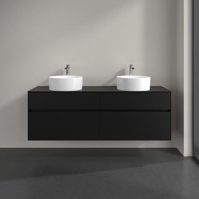 Villeroy & Boch Collaro Waschtischunterschrank 160 x 54,8 cm , mit LED-Beleuchtung, mit 4 Auszügen