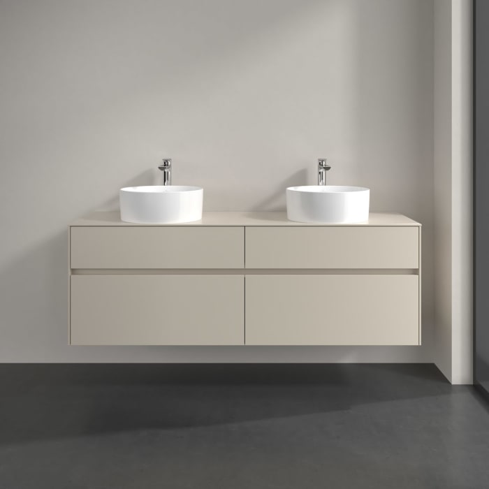 Villeroy & Boch Collaro Waschtischunterschrank 160 x 54,8 cm , mit LED-Beleuchtung, mit 4 Auszügen