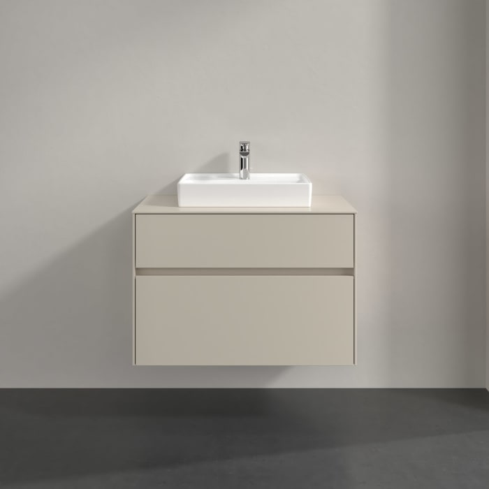 Villeroy & Boch Collaro Waschtischunterschrank 80 x 54,8 cm , mit LED-Beleuchtung, mit 2 Auszügen