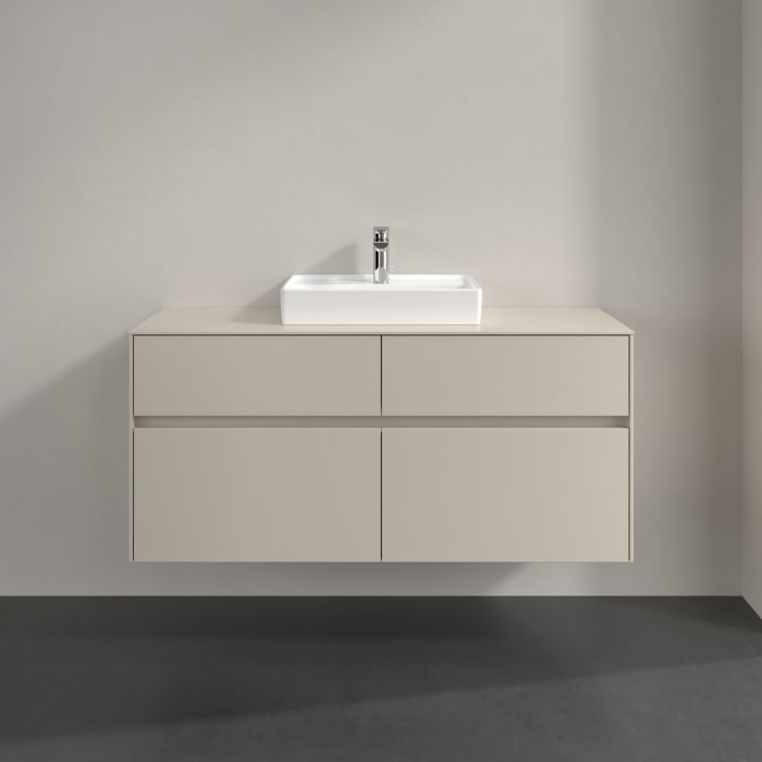 Villeroy & Boch Collaro Waschtischunterschrank 120 x 54,8 cm , mit LED-Beleuchtung, mit 4 Auszügen