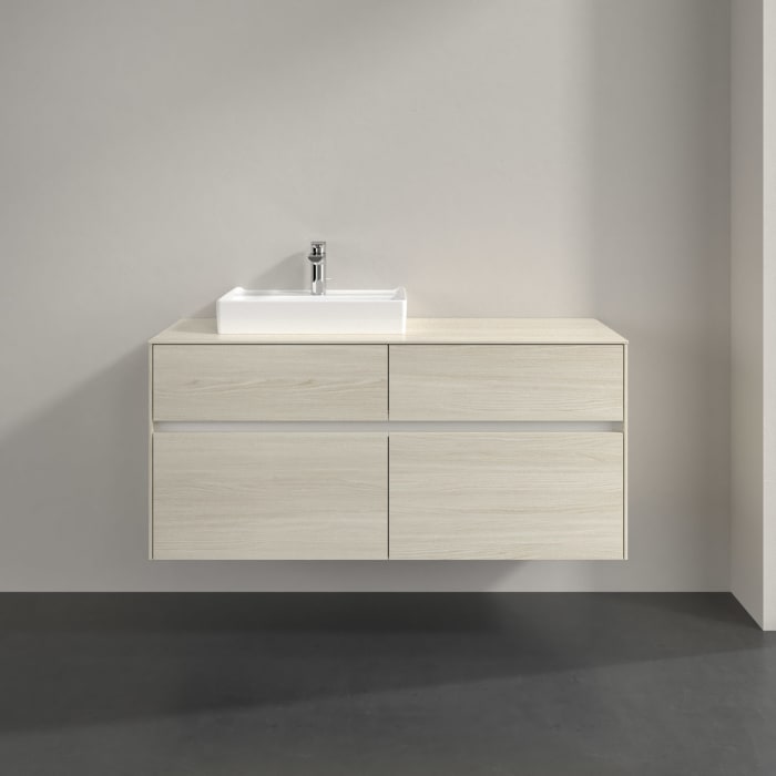 Villeroy & Boch Collaro Waschtischunterschrank 120 x 54,8 cm , mit LED-Beleuchtung, mit 4 Auszügen