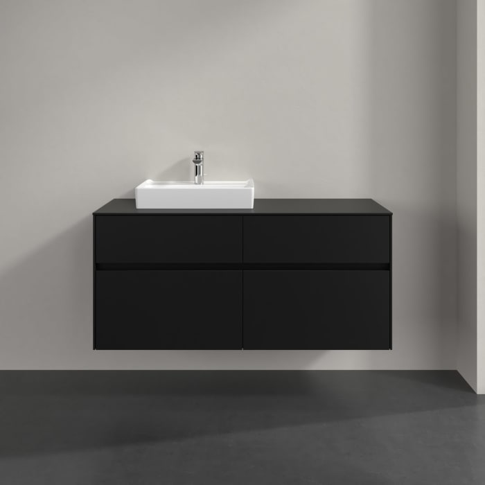 Villeroy & Boch Collaro Waschtischunterschrank 120 x 54,8 cm , mit LED-Beleuchtung, mit 4 Auszügen