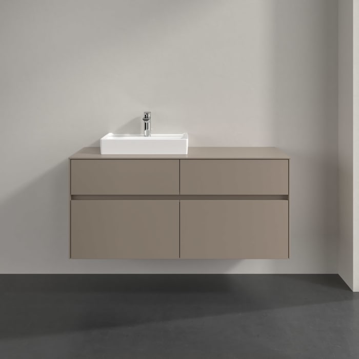 Villeroy & Boch Collaro Waschtischunterschrank 120 x 54,8 cm , mit LED-Beleuchtung, mit 4 Auszügen