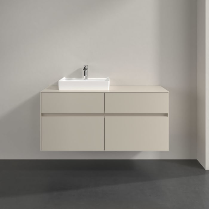 Villeroy & Boch Collaro Waschtischunterschrank 120 x 54,8 cm , mit LED-Beleuchtung, mit 4 Auszügen