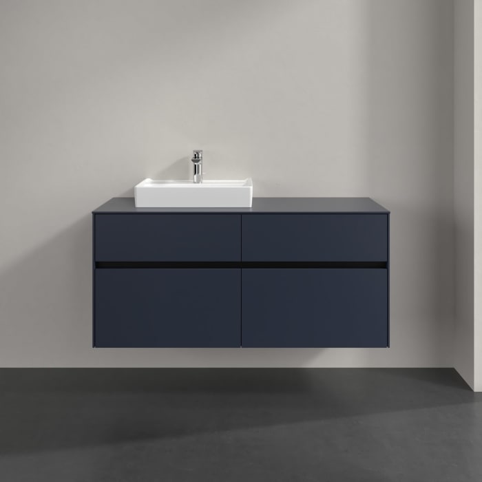 Villeroy & Boch Collaro Waschtischunterschrank 120 x 54,8 cm , mit LED-Beleuchtung, mit 4 Auszügen