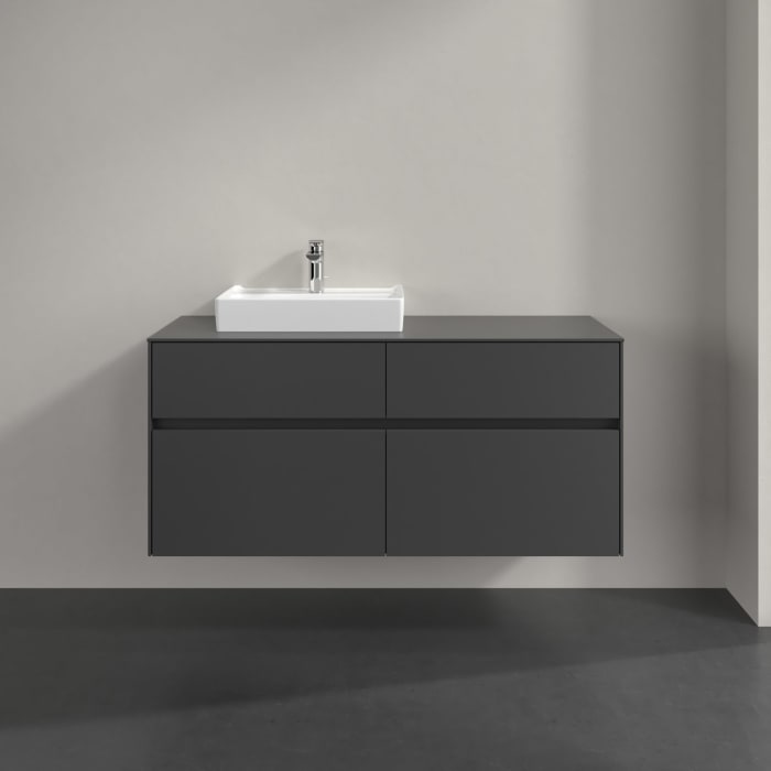 Villeroy & Boch Collaro Waschtischunterschrank 120 x 54,8 cm , mit LED-Beleuchtung, mit 4 Auszügen