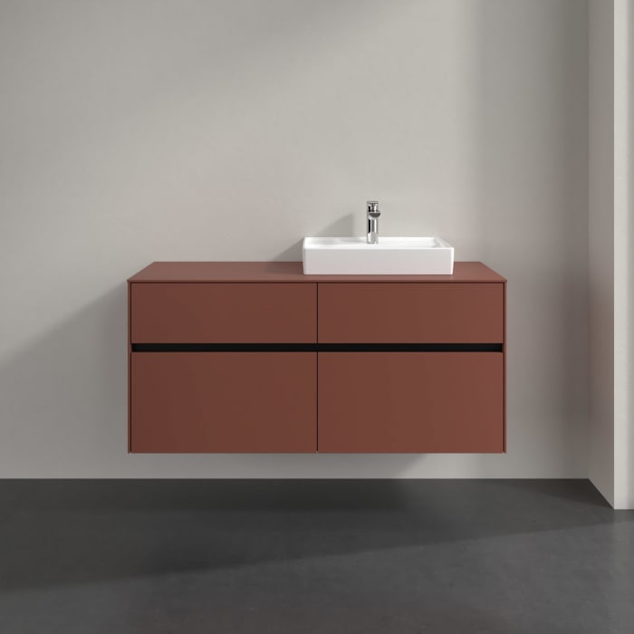 Villeroy & Boch Collaro Waschtischunterschrank 120 x 54,8 cm , mit LED-Beleuchtung, mit 4 Auszügen