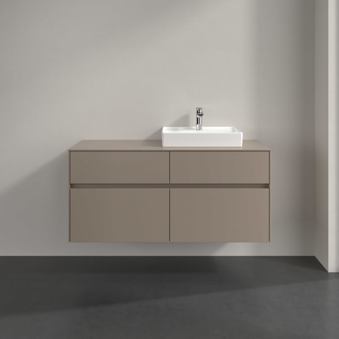 Villeroy & Boch Collaro Waschtischunterschrank 120 x 54,8 cm , mit LED-Beleuchtung, mit 4 Auszügen